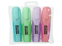 Набір BUROMAX 4шт з текст-маркерів PASTEL 2-4мм, BM.8905-94