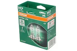 Комплект галогенових ламп OSRAM H7 64210ULT-2HB UltraLife 55W 12V PX26d (2 шт) - мініатюра 3