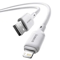 Дата кабель Baseus Silky Series OS Fast Charging USB to Lightning 2.4A (1m) (P1037770) Moon White - мініатюра 4