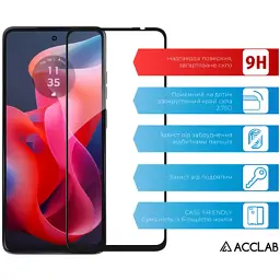Скло захисне ACCLAB Full Glue MOTO G24/G34 Black (1283126590016) - мініатюра 3