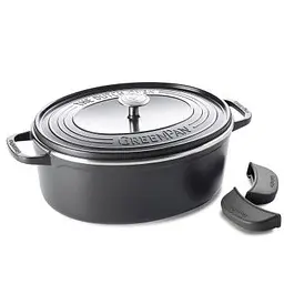 Гусятниця з кришкою GreenPan Featherweights, 25 см, 6,2 л з керамічним покриттям, чорний (CC002222-001)