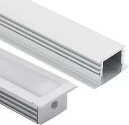 LED профіль врізний. Розсіювач PC морозний в комплекті. 2м KLOODI KLP1612KR 2 - мініатюра 3