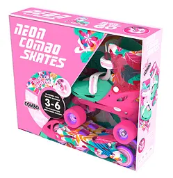 Роликові ковзани Neon Combo розмір 34-37 квіти (NC49F4) - мініатюра 3