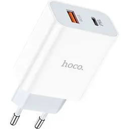 Мережевий зарядний пристрій Hoco C97A PD20W+QC3.0 White (766076) [170754] - мініатюра 3