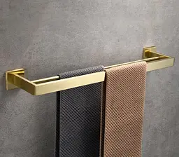 Вішалка подвійна для рушника Rea Erlo 02 brushed gold REA-06909, Золотий - мініатюра 2