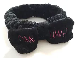 Косметична пов'язка на голову для волосся махрова OMG Ніжно-блакитна - мініатюра 8