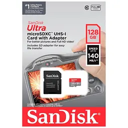 Карта пам'яті SanDisk 128GB microSD class 10 UHS-I A1 Ultra (SDSQUAB-128G-GN6IA) - мініатюра 3
