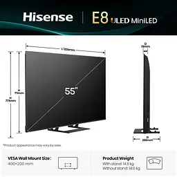 LED-телевізор Hisense 55E8Q  (7134215) - мініатюра 2