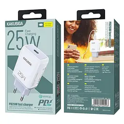 Зарядний пристрій для смартфона KAKUSIGA KSC812 PD 25W QC3.0 із швидким заряджанням - мініатюра 1