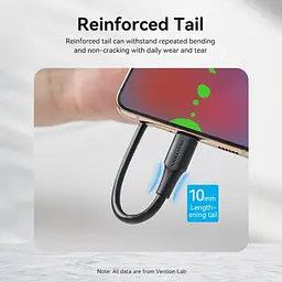 Кабель USB 2.0 AM-Type-CM, 3.0 м, 60W PVC чорний Vention - мініатюра 7
