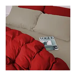 Постільна білизна MirSon 004-009 Cappuchino/Red Фланель 2 x 160 x 220 Сімейний Євро (2200009658983) - мініатюра 5
