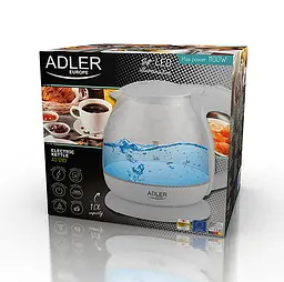 Чайник Adler AD 1283G Grey скляний 1.0л - мініатюра 6