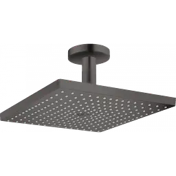 Верхній душ Hansgrohe Raindance Select E 300 1jet Air з тримачем до стелі Brushed Black 26250340, Шліфований чорний хром
