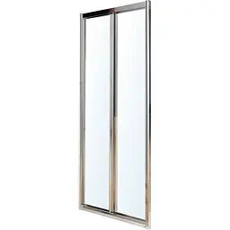 Душові двері Eger Bifold 80x195 см розсувні прозоре скло профіль хром 599-029-80, прозорий, хром