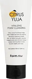 Пінка для вмивання з екстрактом юзу FarmStay Citrus Yuja Vitalizing Foam Cleansing 100 мл - мініатюра 2