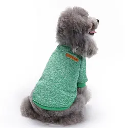 Кофта для собак та котів EcoToys Green XS ряба зелена A: 20 см B: 31 см C: 19 см 7068 - мініатюра 5