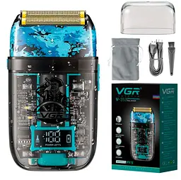 Електробритва VGR V-352, шейвер, IPX5, LED Display, Black