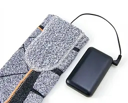 Шкарпетки з підігрівом ZBHSWZ02 з блоком живлення 4000mAh 38-44р. (Сірі з чорним) - мініатюра 3