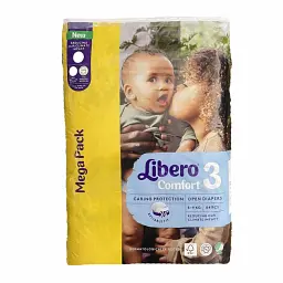 Дитячі підгузники Libero Comfort 3 (5-9 кг), 84 шт