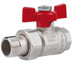 Кран кульовий "Американка" Icma 1/2" прямий №347 (87347AD11) - мініатюра 1