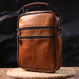Чоловіча шкіряна сумка Vintage 19х25х5 см sum0022451 - мініатюра 8