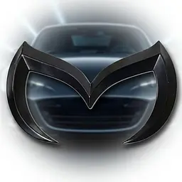 Емблема Mazda Batman Чорна метал 120х73 мм (пр-во Тайвань) - мініатюра 2