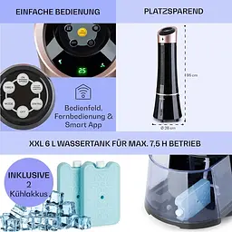 Охолоджувач повітря Klarstein Skyscraper Ice Smart 4-в-1 Бронза (10040208) - мініатюра 4