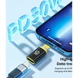 Перехідник USB-C F to Lightning M 30W black XoKo (AC-033) - мініатюра 6