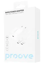 Зарядний пристрій Proove Rapid 30W (Type-C) + Кабель Type-C to Type-C white (WCRP30012202) - мініатюра 2