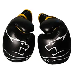Рукавиці боксерські Power Play PP 3018, Black/Yellow - 12 унцій - мініатюра 4
