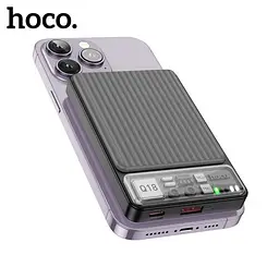 Універсальна мобільна батарея Hoco Q18 Tourer 22.5W fully compatible with magnetic fast charging 10000mAh чорний 6942007605182 - мініатюра 4