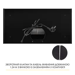 Витяжка повновбудована WEILOR LUMINA WBG 69 BLACK SILENCE - мініатюра 14