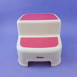 Підставка для ніг дитяча на дві сходинки BM-68627 Bimbo 28*30*25 см. антиковзаючі накладки червона - мініатюра 2