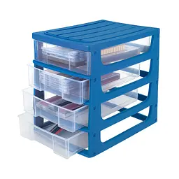 Модульний комод  Hobby Box 4, 17x25x27h висувні ящики, синій
