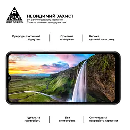 Захисне скло на Xiaomi Redmi A2/A2+ з олеофобним покриттям, Pro, повне проклеювання, антистатичний і пиловідштовхуючий шар, 9H, самоклеючеся, 2.5D, на весь екран, антистатичний клей, ArmorStandart (ARM66569) - мініатюра 4