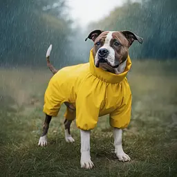Дощовик для собак WAUDOG Clothes, водонепроникний, M45, В 55-60 см, С 37-40 см, жовтий - мініатюра 4
