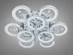 Сучасна LED люстра Dasha 8135/6+3HR LED 3color хром для вітальні з димером і пультом 64 см - мініатюра 4