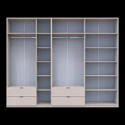 Розпашна Шафа для одягу Doros Лукас Кашемір 3+4 ДСП 300х50х240 (42005132) - мініатюра 5