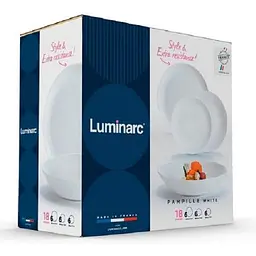 Сервіз Luminarc Pampille White 18 предметів (Q6153) - мініатюра 3