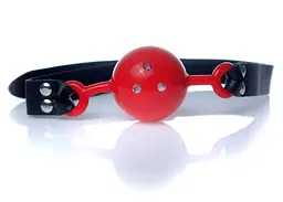 Кляп Fetish B - Series Ball Gag, 4.2 см (чорний з червоним) - мініатюра 4