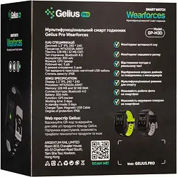 Смарт-годинник Smart Watch Gelius Pro M3D (WEARFORCES GPS) Black/Blue - мініатюра 10