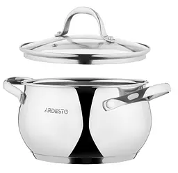 Каструля Ardesto Gemini Vittoria, зі скляною кришкою, 2,2 л (AR1922AS) - мініатюра 2
