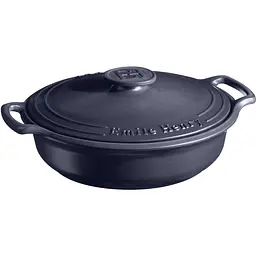 Каструля Emile Henry Sublime з кришкою керамічна 38.5х34х8.5 см 3.2 л синя (664793)