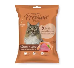 Ласощі для котів happyOne Premium Cat Snack Salmon and Tuna з лососем та тунцем 50г