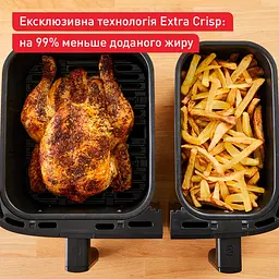Аерогриль Tefal Dual EasyFry & Grill AirFryer чорний 2700 Вт (EY905B10) - мініатюра 5