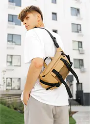 Велика чоловіча поясна сумка-бананка Sambag 38×21 см sum0027313 - мініатюра 3