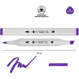 Набір акварельних маркерів Santi Sketch SM-83 глибокий фіолетовий 6 шт. (391113) - мініатюра 2