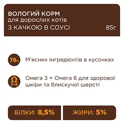 Влажный корм для котов Club 4 Paws с уткой в соусе 85 г x 24 B5621501 - миниатюра 4