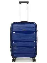 Валіза середня M поліпропілен Worldline Airtex 283 66×44×28см 80л Темно-синій - мініатюра 2