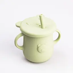 Набір силіконового посуду для дітей Ведмедик 7 предметів, зелений TS Kitchen HP34546G - мініатюра 5